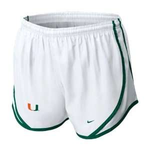   Womens Nike White Dri FIT College Tempo Shorts