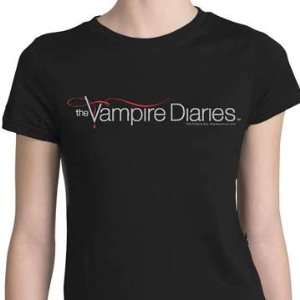  Vampire Diaries Logo Girls Fitted T Shirt Size Small 