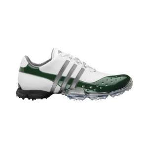  Adidas Powerband 3.0 Golf Shoes White/Green/Silver Medium 