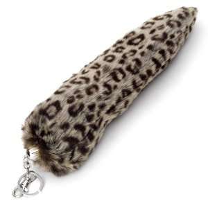  Cheetah Print Faux Fox Tail Keychain 12 Long: Everything 