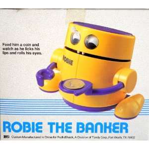  Robie the Banker Animated Robot Coin Bank: Toys & Games