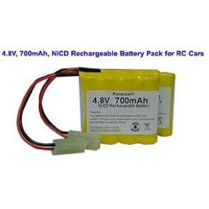   Pack: Two 4.8V 700 mAh NiCd Rx Battery for RC Car: Toys & Games