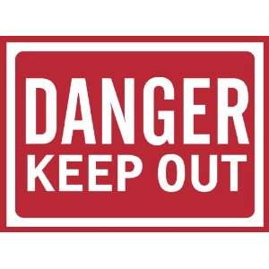  Danger Keep Out Sign Removable Wall Sticker: Home 