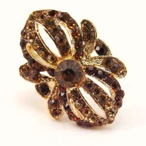  Crystal ring Joyaux brown.: Jewelry