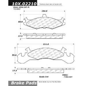  Centric Parts, 102.02210, CTek Brake Pads Automotive