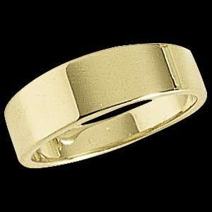  03.00 MM 10K Yellow Gold Flat Tapered Band: Jewelry