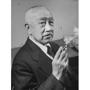  Japanese War Criminal Kenji Doihara Smoking a Cigarette 