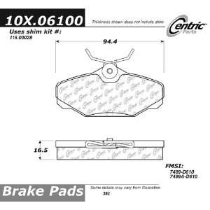  Centric Parts, 100.06100, OEM Brake Pads Automotive