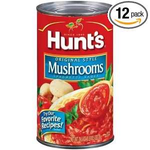 Hunts Mushroom Spaghetti Sauce, 26.5 Ounce (Pack of 12)  
