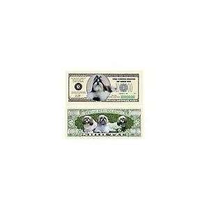  Novelty & Fake Money Shih Tzu Million Dollar Bill (pack Of 