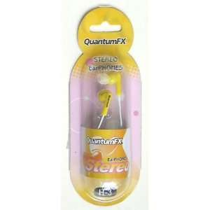  Quantum FX Stereo Earphone Ear Buds (Yellow) Electronics