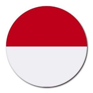  Indonesia Flag Round Mouse Pad