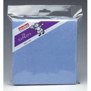 Pams Pack of 20 Caroline, 2 ply Light Blue Paper Napkins ~ Size 33cm x 