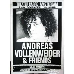  ANDREAS VOLLENWEIDER 1987 EUROPE TOUR CONCERT POSTER 