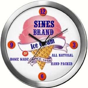  SINES 14 Inch Ice Cream Metal Clock Quartz Movement 