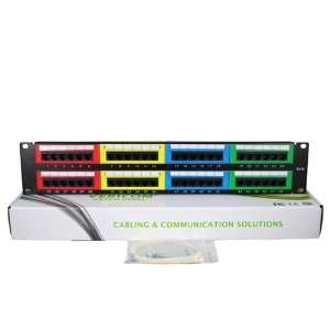  Patch Panel CAT5e 48 Port, 4 Color: Computers 