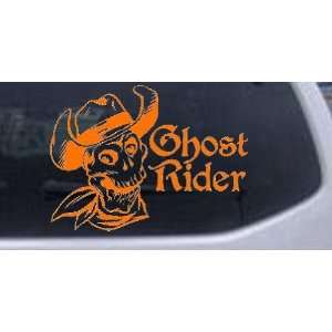  Orange 10in X 13.7in    Ghost Rider Cowboy Skull Skulls 