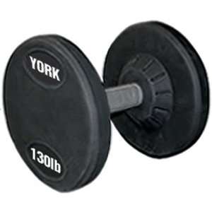   York Rubber Pro Style Dumbbells (Pair) 130 lb: Health & Personal Care