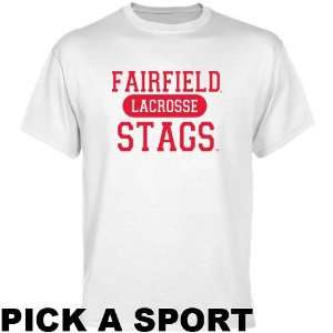  Fairfield Stags White Custom Sport T shirt   Sports 
