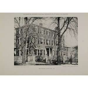  1911 Print Dow Mansion Salem Massachusetts Architecture 