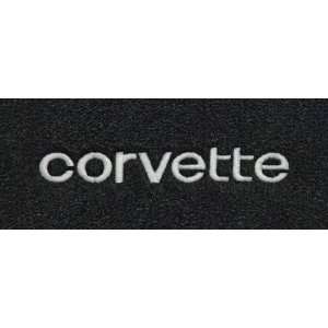   Color Coffee Mat Logo Corvette Word   Embroidery (1980 82)   Silver