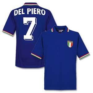    1982 Italy Home Retro Shirt + Del Piero No.7