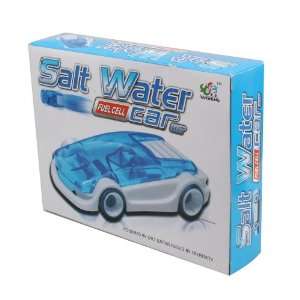  DIY Mini Salt Water Powered Car Toy, White & Blue: Toys 