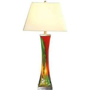    Leyton Multicolor Table Lamp With White Shade