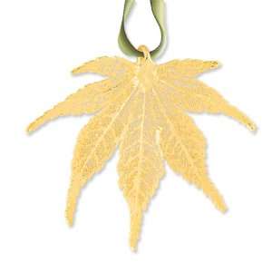  24k Gold Dipped Japanese Maple Decorative Leaf: Jewelry