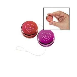    VALENTINE METALLIC MINI YOYOS (1 DOZEN)   BULK Toys & Games