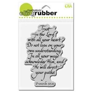  Cling Proverbs 3:5, 6   Cling Rubber Stamp: Arts, Crafts 