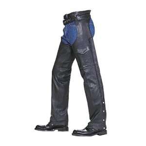 Leather Chaps   Z/O Insulated Braided Unisex Leather Motorcycle Chaps