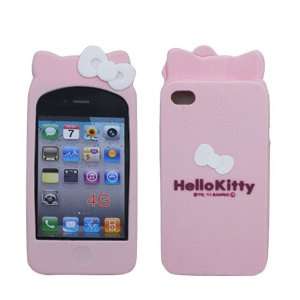   4S Soft Case with Ears (Light Pink): Cell Phones & Accessories