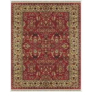   Imports   Mistache   203 Area Rug   8 Round   Red, Light Gold: Home