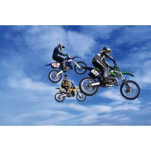   Pre Pasted Motocross Sky Wall Mural, 7.5 Foot Wide by 5 Foot High