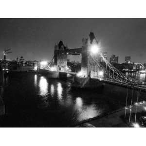  A View of Tower Bridge on the River Thames Illuminated at 