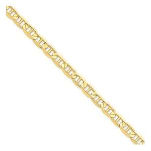  14k Gold 7mm Concave Anchor Chain 18 Inches Jewelry