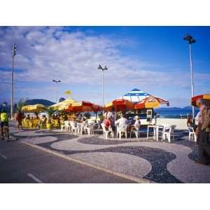 People Enjoying a Meal Near Copacabana Beach, Rio De Janeiro, Brazil 