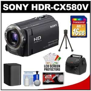 Sony Handycam HDR CX580V 32GB 1080p HD Video Camera Camcorder (Black 