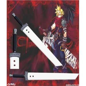 Cloud Buster Sword From Final Fantasy Video Game with Sheath and Wall 