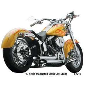   225s Staggered Slash Cut Drags Softail For Harley Davidson Automotive