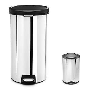   40 Litre Round Trim Trash Can with Bonus 3 Litre Can: Home & Kitchen