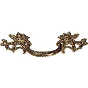  Louis XV 3.43 Brass Handle Pull in French Antique Gold 
