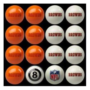  Cleveland Browns Home vs Away NFL Pool Ball Set Sports 
