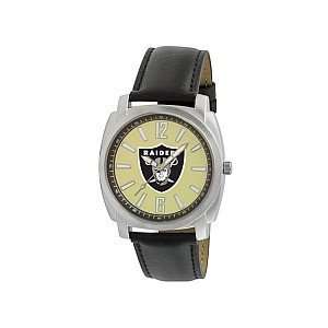    Gametime Oakland Raiders Black Leather Watch: Sports & Outdoors