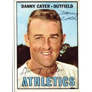 Danny Cater Kansas City Athletics #157 1967 Topps Autographed Baseball 