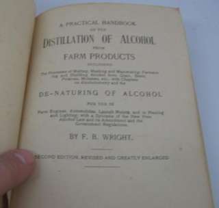 RARE: Distillation of Alcohol from Farm Products 1907 Pull Out 