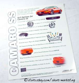You are bidding on two ORIGINAL NEW 2001 Camaro SS Brochures as 