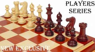 Exclusive Staunton Chess Set Red Sandalwood 3 King  