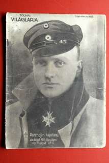 MANFRED VON RICHTHOFEN RED BARON COVER 1918 HU MAGAZINE WW1 LEGEND 